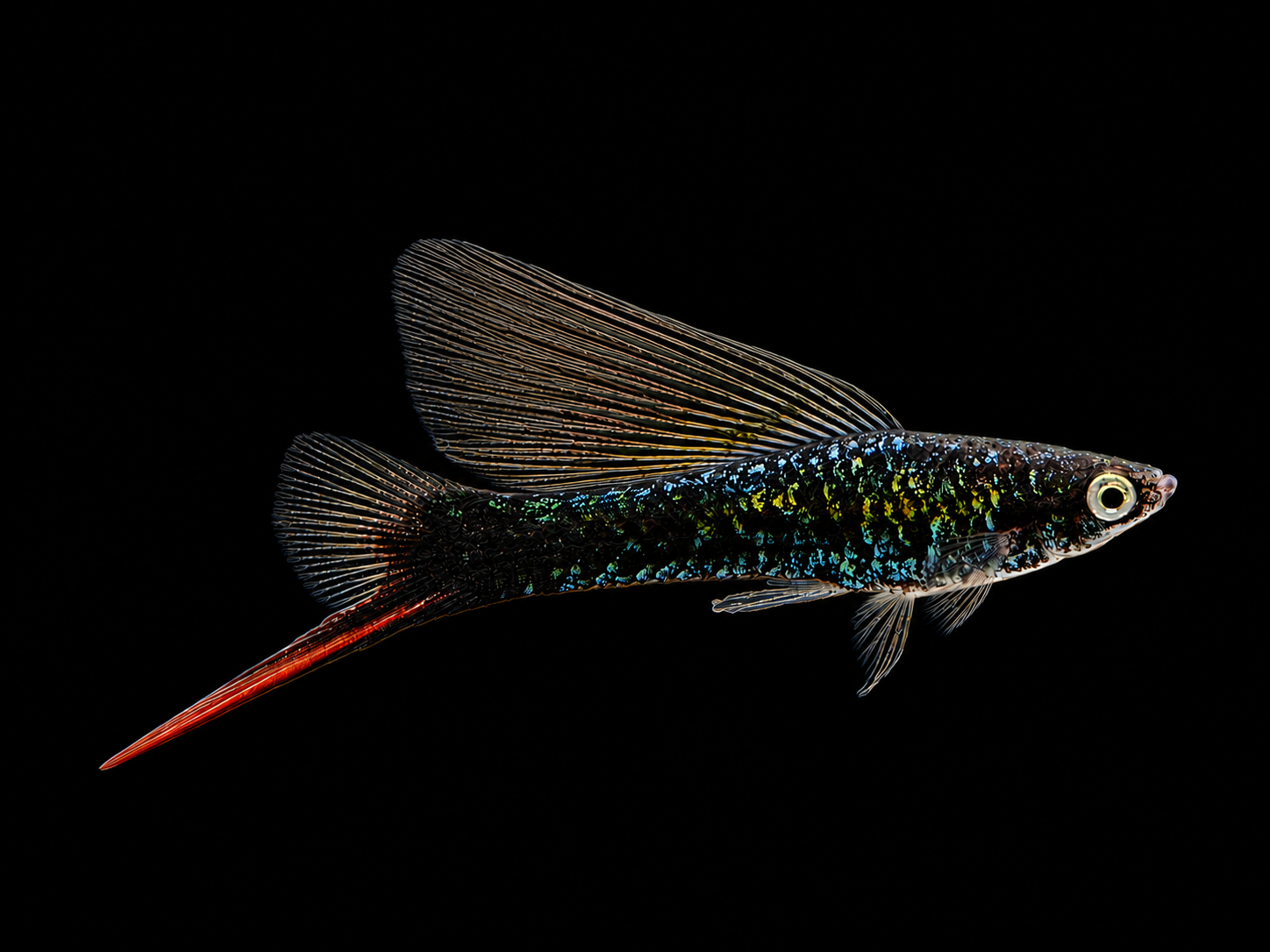 Xiphophorus hellerii mâle (porte-épée)